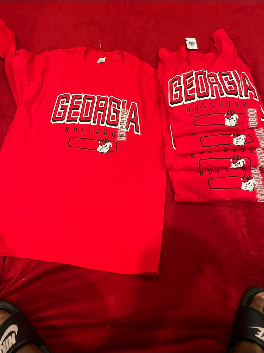 Georgia Bulldogs Red Long Sleeve Graphic Shirt